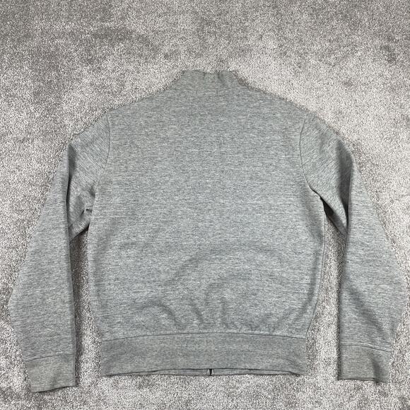 Polo Ralph Lauren Bomber Jacket Mens Medium Zip Up Sweatshirt Stretch Gray - Picture 11 of 16